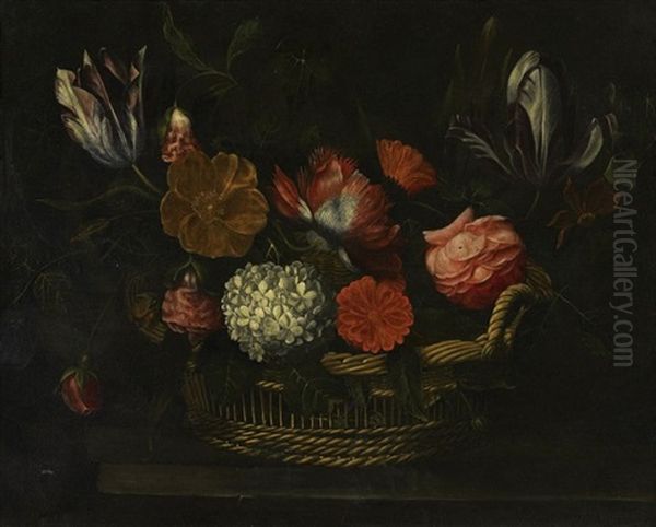 Bouquet De Fleurs Dans Une Corbeille - view 1