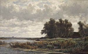 A View Of The Waterside by Adrianus van Everdingen
