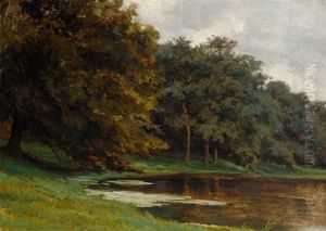 The Forest Lake by Adrianus van Everdingen
