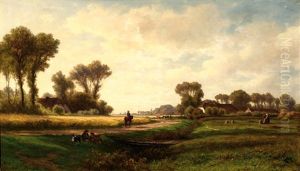 Figures In A Landscape by Adrianus van Everdingen