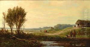 Figures In A Landscape by Adrianus van Everdingen