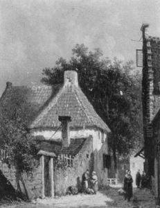 Street In Amsterdam by Adrianus van Everdingen