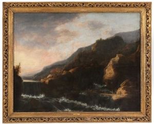 Landskap by Allaert van Everdingen
