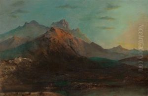 Mountainous Landscape With Waterfall by Allaert van Everdingen