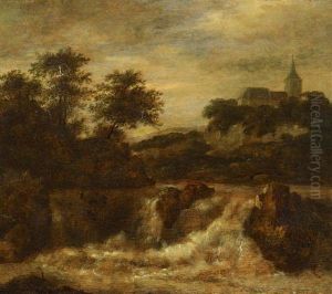 Gebirgslandschaft Mit Wasserfall by Allaert van Everdingen