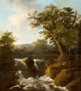 Norwegian Landscape With Waterfall by Allaert van Everdingen