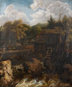 A Norwegian Mountain Landscape by Allaert van Everdingen