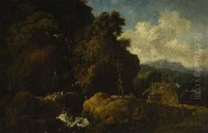 Felslandschaft Mit Wasserfall by Allaert van Everdingen