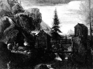 Norwegische Gebirgslandschaft Mit Sagemuhle by Allaert van Everdingen