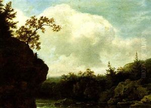 A Rocky River Landscape by Allaert van Everdingen