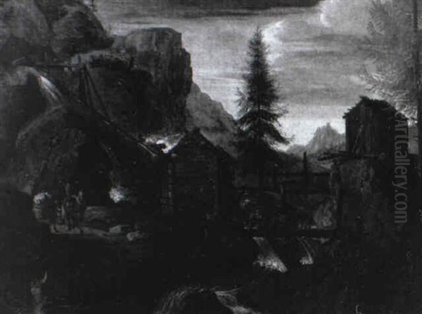 Norwegische Gebirgslandschaft Mit S,gemuhle - view 1