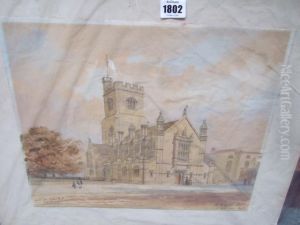 A Preliminary Sketch For St Barnabus Church by Arthur Ashpitel