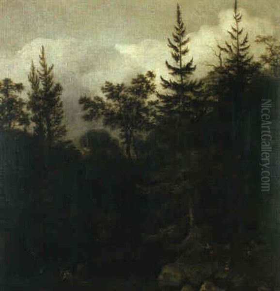Waldige Gebirgslandschaft - view 1