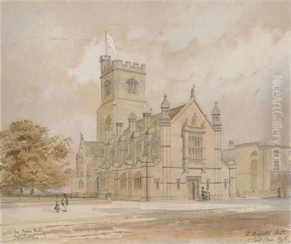 A Preliminary Sketch For St. Barnabas Church, Homerton, Hackney - view 1
