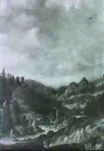 Paysage Avec Personnages by Allaert van Everdingen
