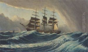 The "cutty Sark" Off Sydney Heads by John Everett