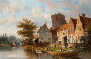 Capriccio Of The Hanzestad Deventer (circa 1860-1866)