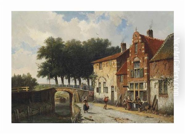 A Vegetable Seller Along A Dutch Canal - view 1