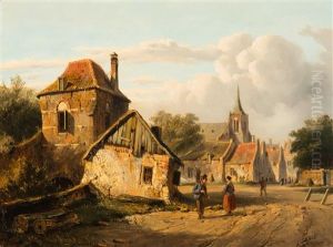 View Of A City In Summer