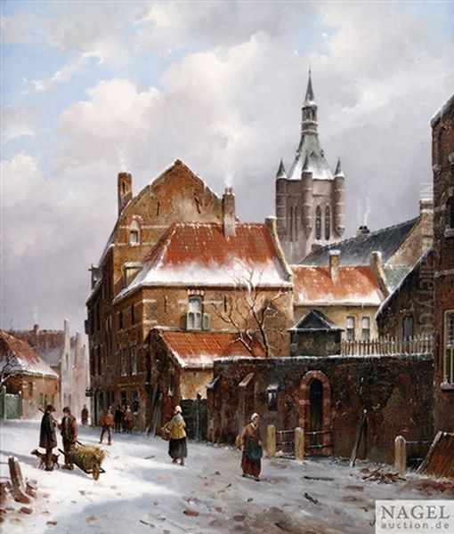 Partie Aus Delft Mit Dem Turm Der Oude Kerk Im Hintergrund - view 1