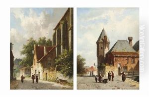 Figures In Utrecht And Leyden (pair) Figures In Utrecht And Leyden (pair)