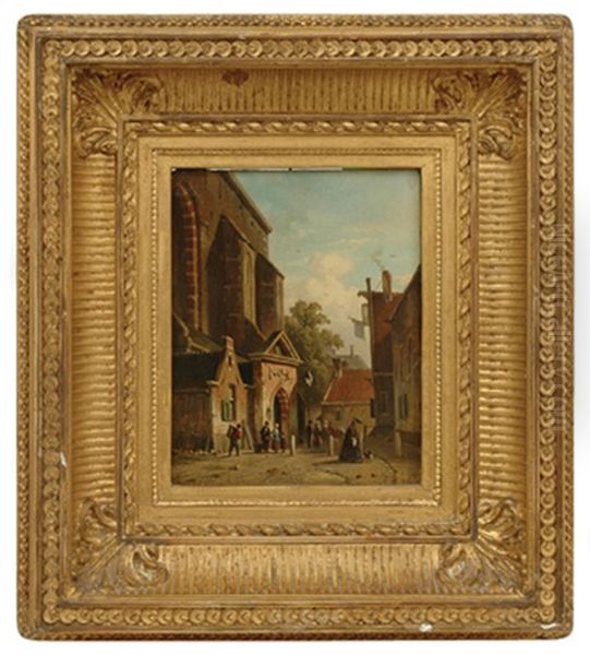 A Street Scene In Antwerp - view 1