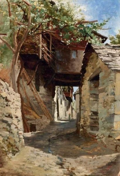 Case In Montagna Con Figure - view 1