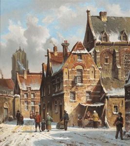Wintertag In Einer Hollandischen Stadt