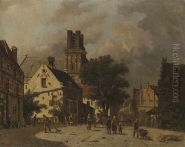 Townsfolk On A Square - view 1