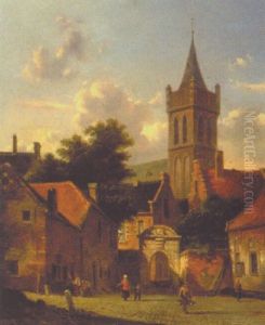 Amsterdam Street Scene by Adrianus Eversen