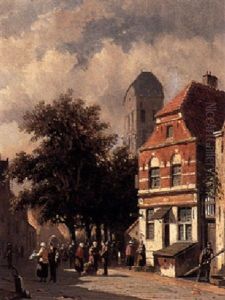 Figures On A Townsquare