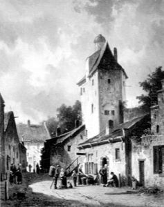 The Merchant Under The Castle Walls by Adrianus Eversen