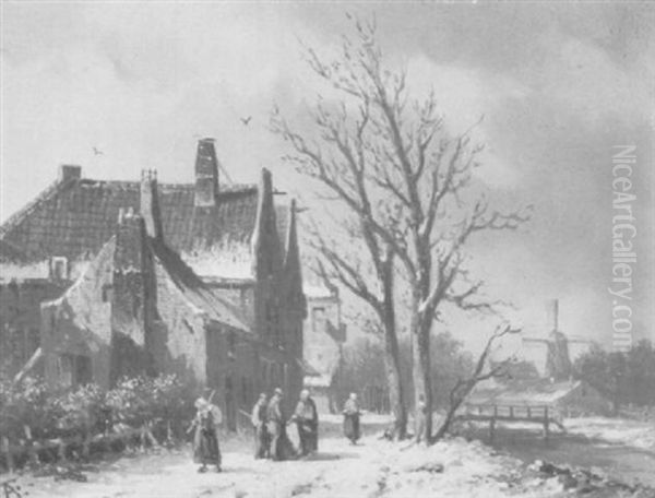Wintertag In Einem Hollandischen Stadtchen - view 1