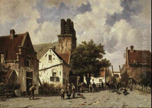 Townsfolk In The Streets Of Ransdorp - view 1