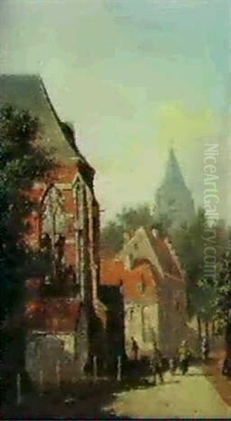 Figures By A Church - view 1