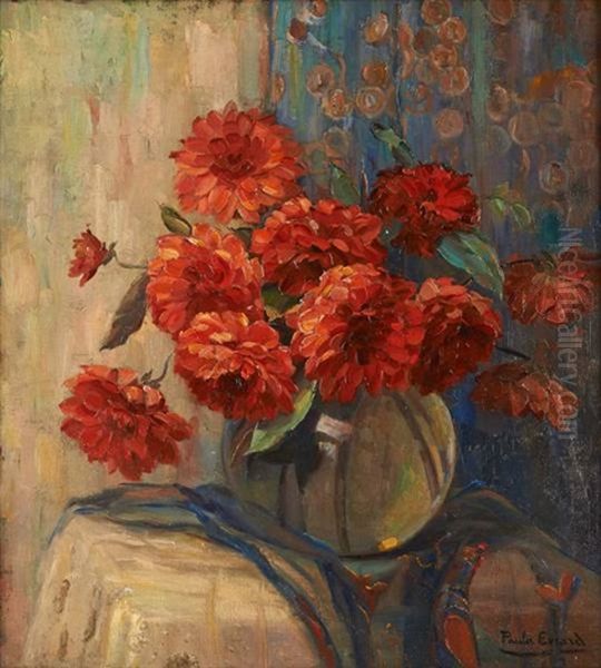 Vase Fleuri De Dahlias - view 1