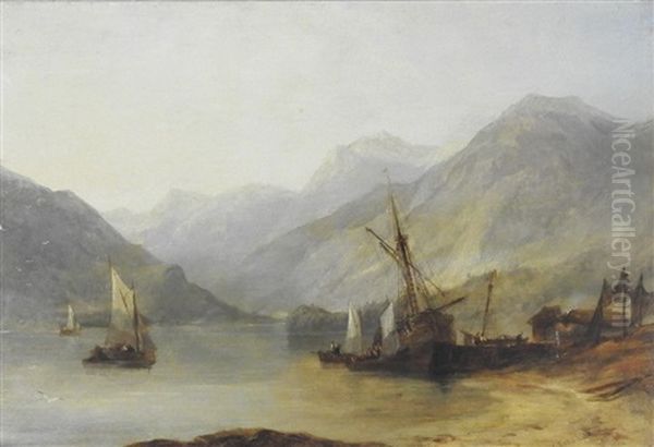 Fishing Boats In A Loch - view 1