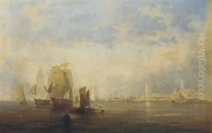 Shipping In The Harbour, South Shields