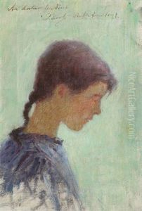 Jeune Bretonne De Profil by Per Ewert