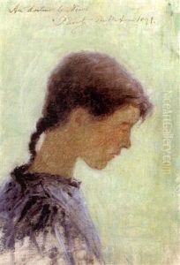 Profil De Jeune Fille by Per Ewert