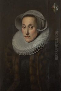 Portrait Of A Lady, With Coat-of-arms (upper Right)