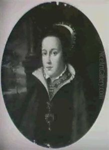Portrait Of Mary Tudor                                      (diam. 28cm)