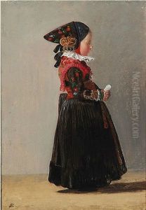 A Little Girl In Her National Costume From Amager Island, Presumably Grith Geert Jansensdatter