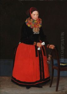 Trein Chrilles Bachersdatter In Her Church Costume From Amager Island