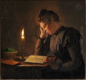 Interior With A Young Woman Reading