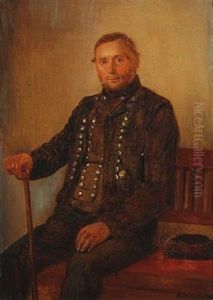 Portrait Of A Gentleman by Johann Julius Exner