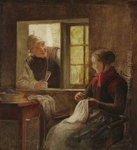En Passiar (study) by Johann Julius Exner