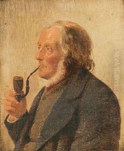 A Man Smoking His Pipe