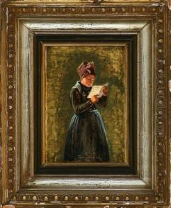 A Girl From Fano Island Reading A Letter by Johann Julius Exner