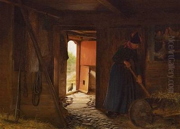 Young Woman From Fano In The Stables - view 1
